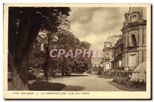 Old Postcard Colmar Prefecture view of the park