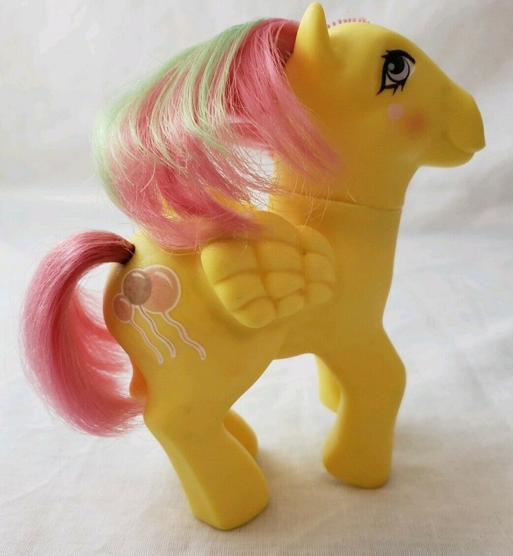 Magic Message Floater My Little Pony G1 W/ Pink & Green Mane & Balloons