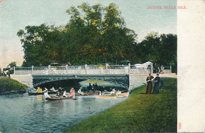 Boaters at Belle Isle Bridge - Detroit MI, Michigan - UDB