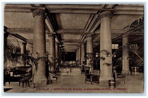 c1910 Interior Rotunda of Royal Alexandria Hotel Winnipeg Canada Postcard