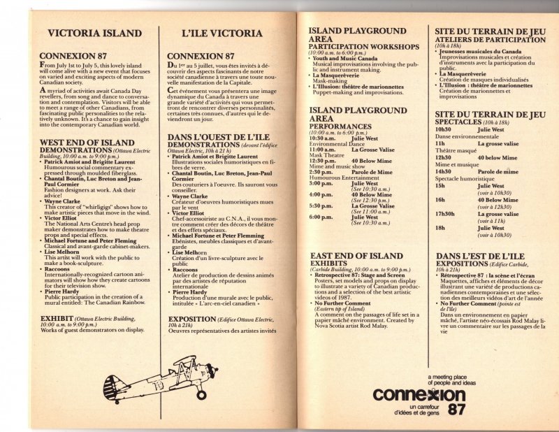 Canada Day 1986 Ottawa Program, Pepsi, Molson, Brick, Petro Canada Ads, Map