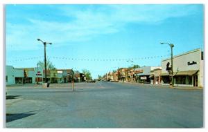 1960s Main Street, Wolf Point, MT, Ben Franklin, Ace Hardware Postcard