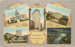 Postcard Rhode Island Providence Multi View Berger Bros 22-14250