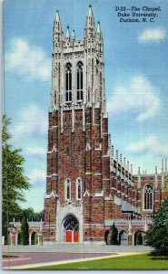 The Chapel of the Duke University Durham North Carolina Postcard Posted 1944