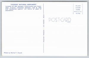 Arizona~Tuzigoot Natl Monument Pueblo Ruin On Sandstone Ridge~Vintage Postcard