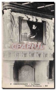 Postcard Old Chenonceux Le Chateau Renaissance Fireplace