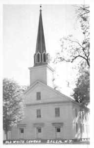 Salem New York Old White Church Real Photo Antique Postcard K48261