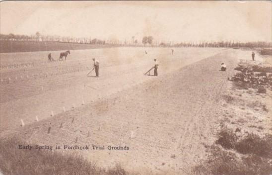 Plowing Early Springs In Fordhook Trial Grounds Doylestown Pennsylvania