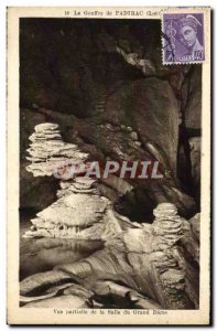 Old Postcard The Padirac chasm Partial view of the hall of the Great Dome