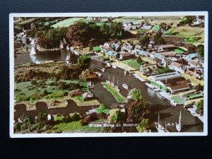 Norfolk Aerial View RIVER BURE at HORNING c1930's RP Postcard