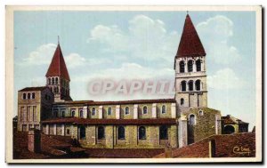 Postcard Old Church Tournus Saint Philibert view of the Court of Cloitre