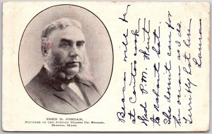 1910's Eben D. Jordan Founder Jordan Marsh Company Stores Boston Mass. Postcard