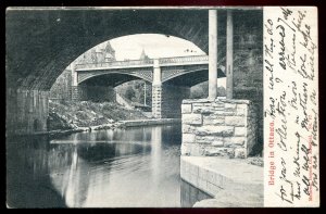 dc1497 - OTTAWA Ontario Postcard 1904 Bridge
