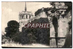 Postcard Old Amboise La Tour for Cars and the Chateau Chapel