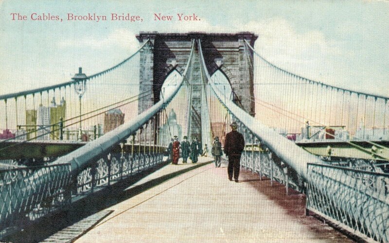 USA The Cables Brooklyn Bridge New York 03.80