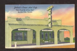 BOULDER CITY NEVADA ZULIAN'S RESTAURANT CAFÉ VINTAGE LINEN ADVERTISING POSTCARD