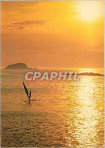 Modern Postcard Sunset Windsurfing