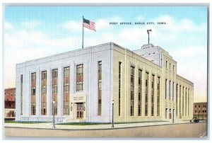 c1940 Post Office Exterior Building Sioux City Iowa Vintage Antique IA Postcard