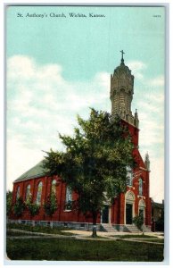 c1910 St. Antony's Church Chapel Exterior View Building Wichita Kansas Postcard