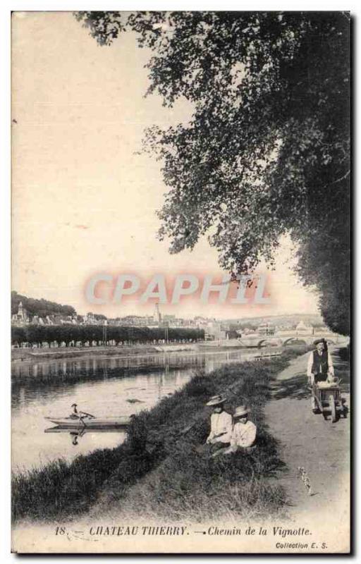 Old Postcard Chateau Thierry path Vignotte