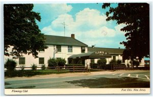 FORT DIX, NJ New Jersey ~ The FLAMINGO CLUB  c1970s Burlington County Postcard