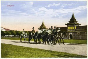 siam thailand, King Rama VII Prajadhipok on Horseback in Uniform (1925) Postcard