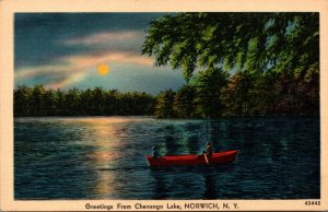 New York Norwich Greetings From Chenango Lake