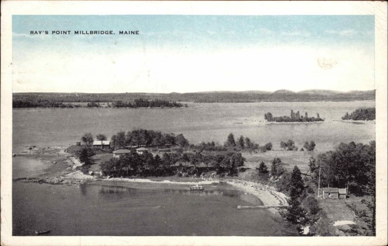 Millbridge Milbridge Maine ME Ray's Point 1920s-30s Postcard