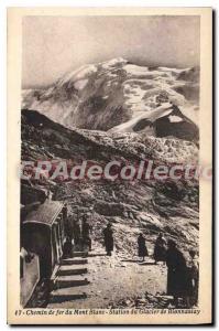Postcard Old Railway Station Du Mont Blanc Glacier De Bionnassay