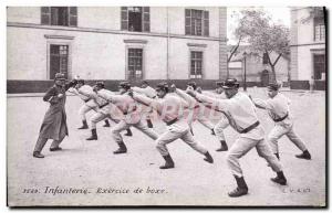 Old Postcard Infantry Boxing Exercise