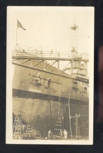 RPPC MARE ISLAND CALIFORNIA U.S. NAVY SHIP MILITARY REAL PHOTO POSTCARD