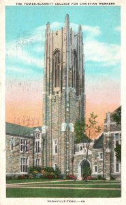 Vintage Postcard 1932 Tower Scarritt College For Christian Workers Nashville TN