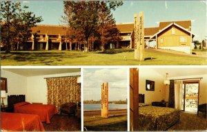 Timber Inn Motel on Hwy 13, Phillips WI Multi View Postcard G73