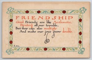 Friendship Like Arithmetic Davidson Family Long Pine NE Lord Boston Postcard A36