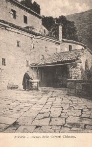 Eremo Delle Carceri Chiostro Hermitage Complex Assisi Italy Vintage Postcard