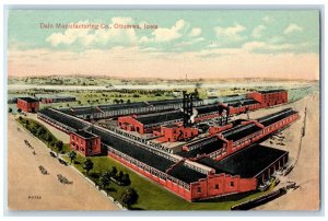 c1910 Aerial View Dain Manufacturing Company Building Ottumwa Iowa IA Postcard