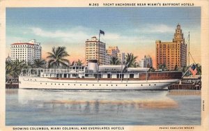 Yacht Anchorage Near Miami's Bayfront Hotels Florida