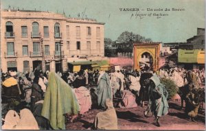 Morocco Tanger Un Coin du Socco Tangier Vintage Postcard 02.75