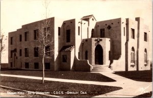 Real Photo Postcard Haddon Hall Boys Dormitory C.S.C.E. in Greeley, Colorado