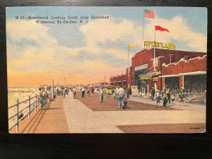 Vintage Postcard 1953 Boardwalk Sportland Wildwood-by-the-Sea New Jersey (NJ)