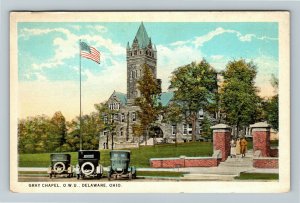 Delaware OH-OHIO, Gray Chapel Street View O.W.U, Vintage Postcard