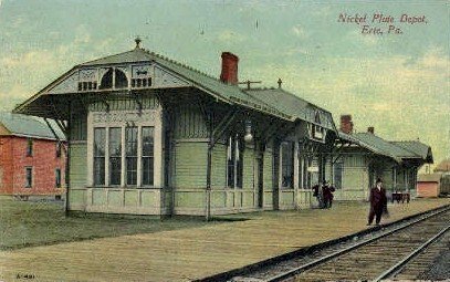 Nickel Plate Depot, Erie, Pennsylvania, PA, USA Railroad Train Depot Unused c...