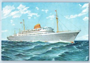 Denmark Postcard M/S Oslofjord Norwegian America Line c1950's Posted