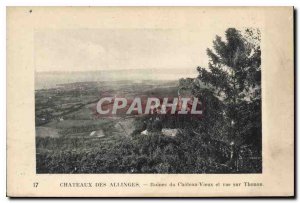 Old Postcard Chateau des Allinges Ruins of Old Castle overlooking Thonon