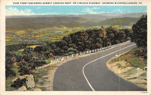 View From Tuscarora Summit Looking West On Lincoln Highway McConnellsburg, Pe...