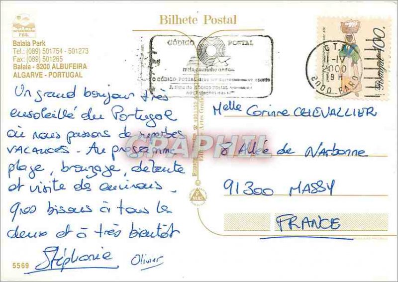 Postcard Modern Algarve Portugal