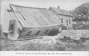 H60/ Louisville Nebraska Postcard c1908 M.E. Church Cyclone Disaster  128