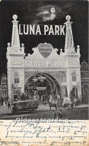 Entrance to Luna Park Coney Island, NY, USA Amusement Park 1911 