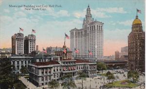 New York City Municipal Building and City Hall Park Curteich