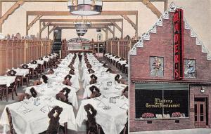 Milwaukee Wisconsin 1940s Linen Postcard Mader's German Restaurant